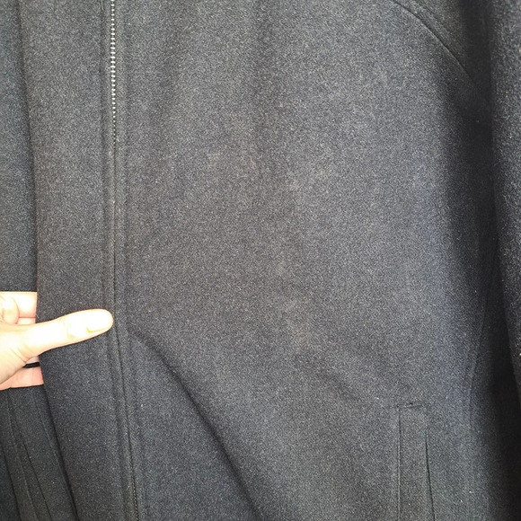 Calvin Klein Grey Wool Double Zipper Mock Neck Quality Jacket Coat Size 2XL - Picture 11 of 12